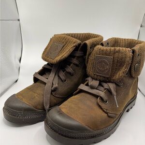 Palladium Dark Brown Fold-Over Boots